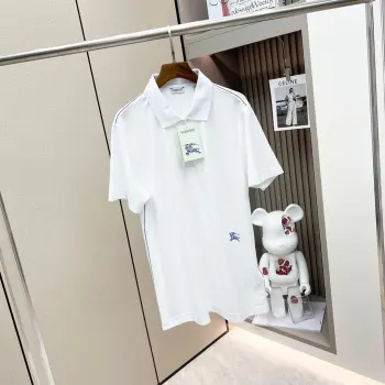 网眼布棉质短袖Polo 衫 高仿巴宝莉T恤/POLO衫