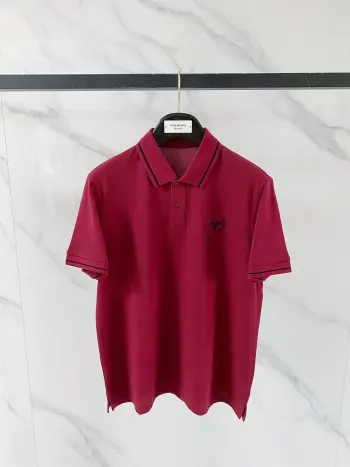 春夏新品翻领polo短袖  高仿普拉达T恤/POLO衫