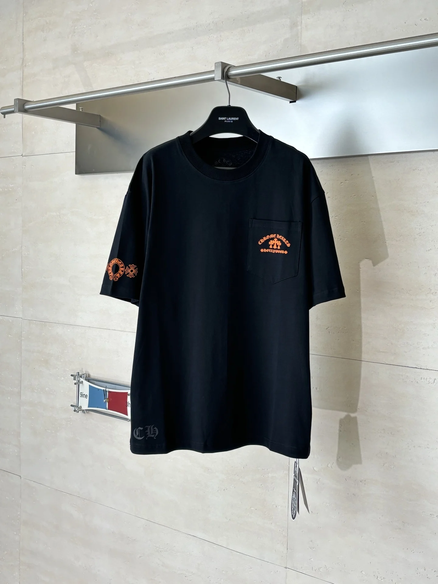 克罗心 口袋印花短袖T恤