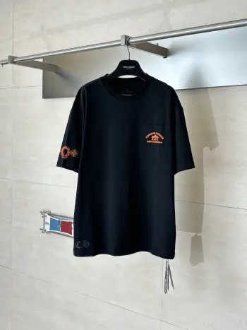 口袋印花短袖T恤 高仿克罗心T恤/POLO衫