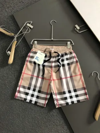 格纹印花骑士短裤 高仿巴宝莉短裤/沙滩裤
