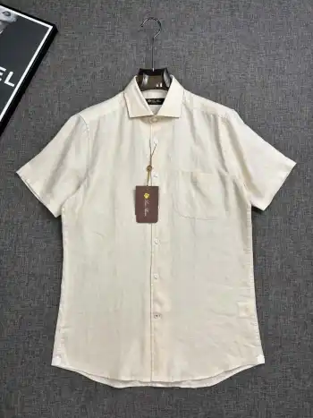 LP亚麻短袖衬衫 高仿诺悠翩雅衬衫