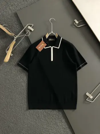 咖色撞色短袖 高仿诺悠翩雅T恤/POLO衫