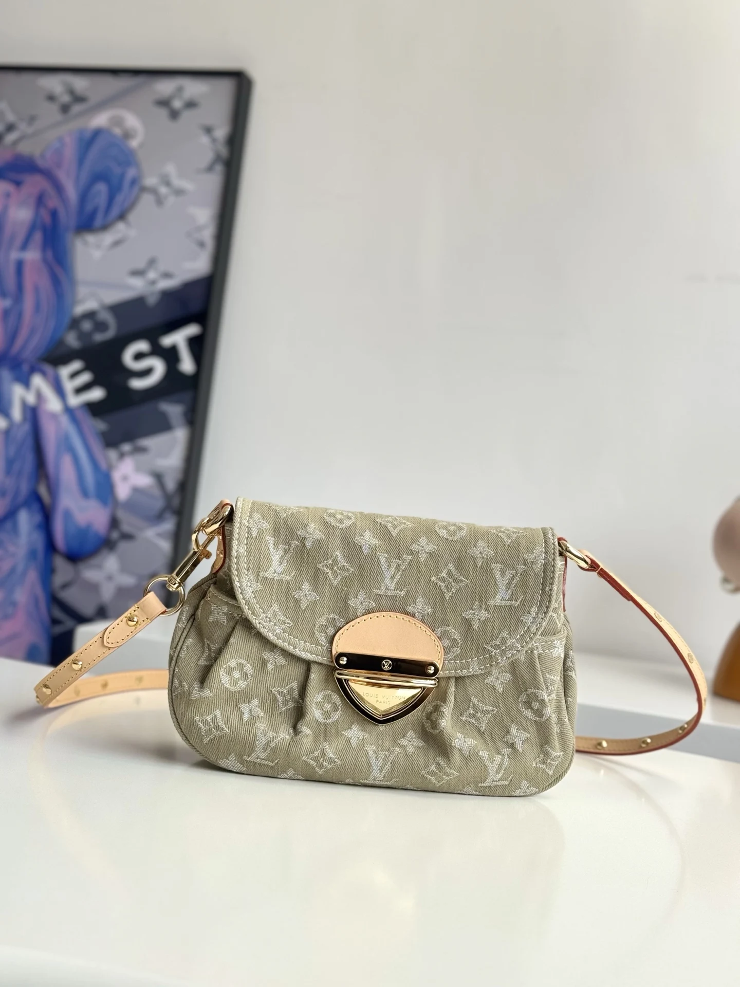 LV M27210 牛仔布手袋 女士斜挎包