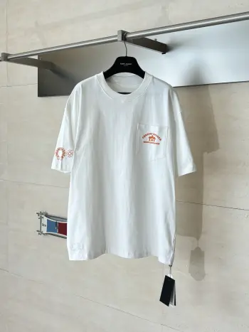 口袋印花短袖T恤 高仿克罗心T恤/POLO衫