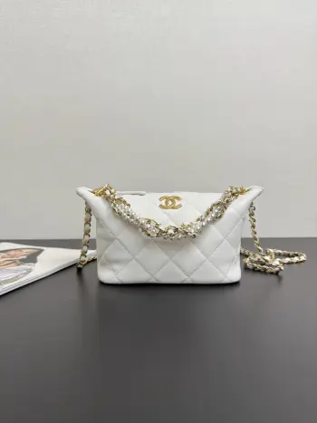 99537 珍珠链条饭盒包 女士斜挎包 高仿香奈儿女包