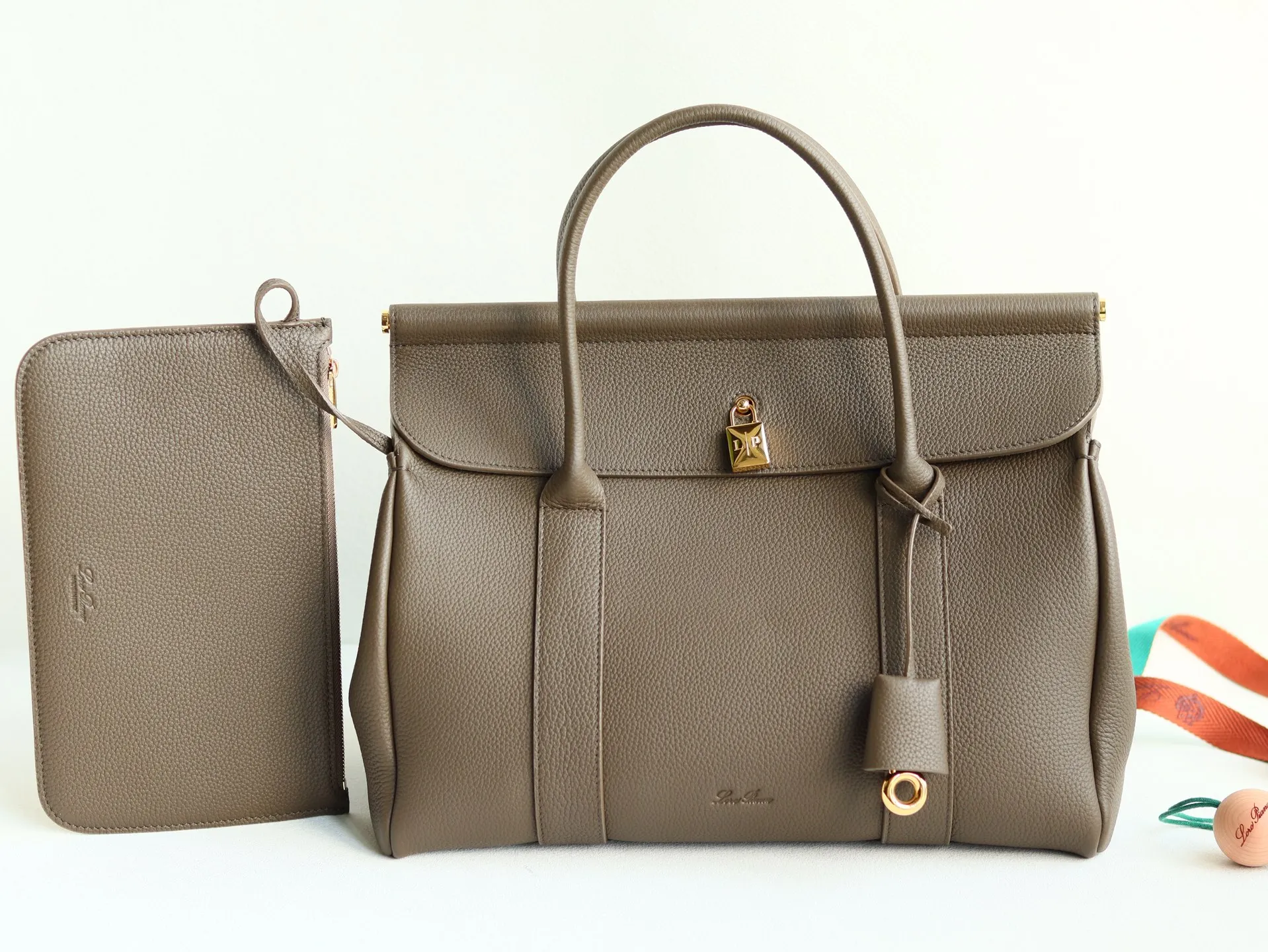 Loro Piana Flip-top textile handbag women s tote bag Loro Piana Flip-top textile handbag women s tote bag