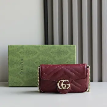 链条马卡龙克色迷你手袋 女士斜挎包 高仿古奇女包