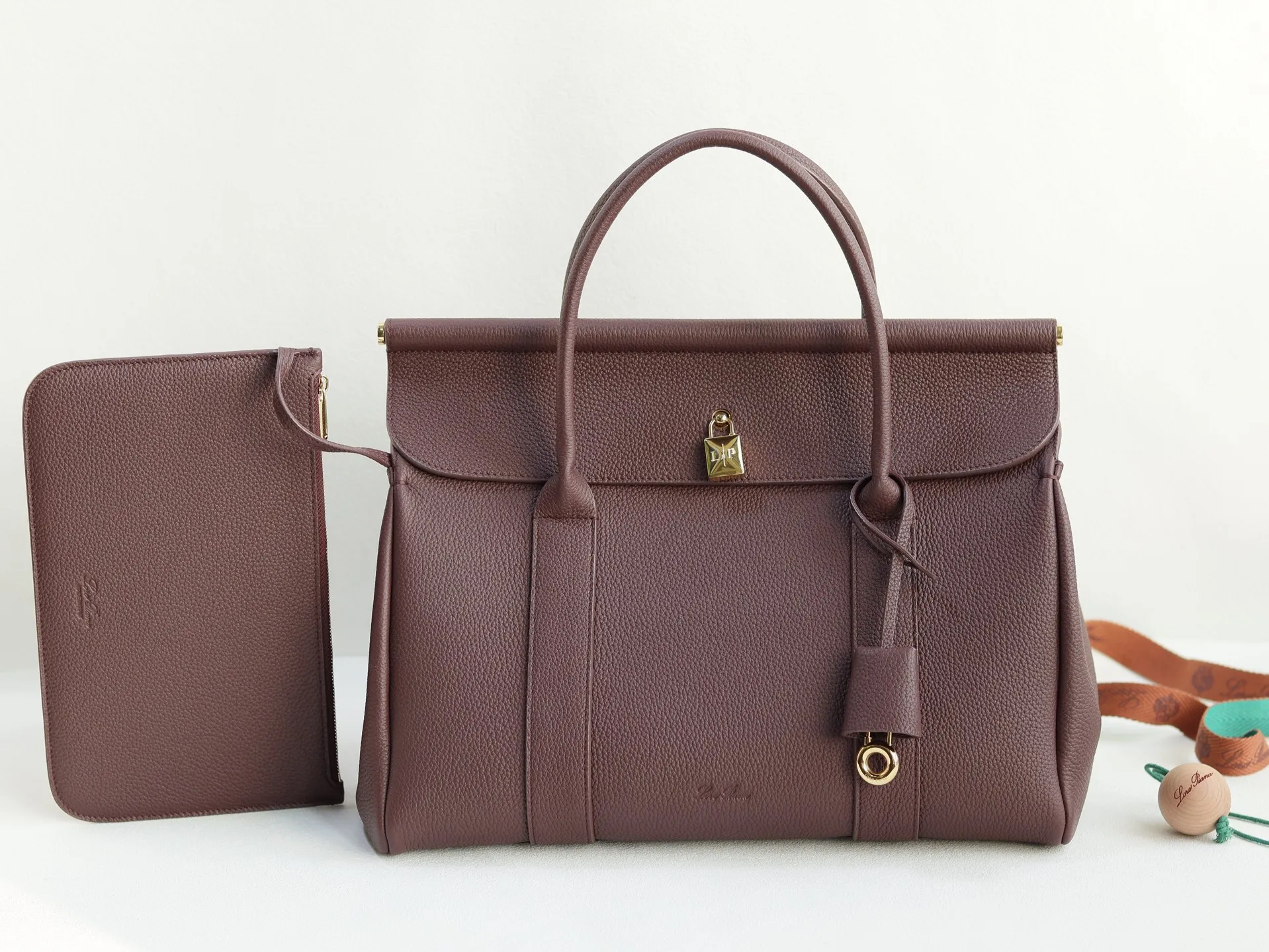 Loro Piana Flip-top textile handbag women s tote bag Loro Piana Flip-top textile handbag women s tote bag