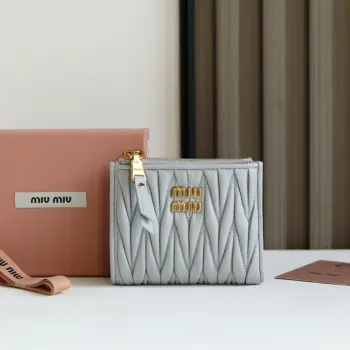 5MV017 新款羊皮小夹 钱夹 高仿缪缪钱包