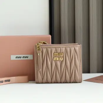 5MV017 新款羊皮小夹  钱夹 高仿缪缪钱包