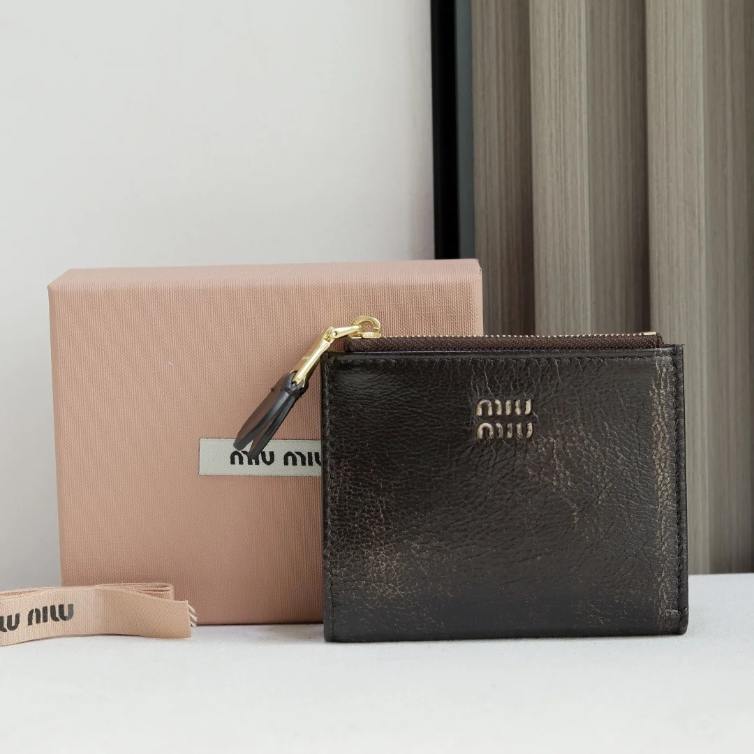 缪缪 5MV017 进口顶级羊皮新款小夹 钱夹