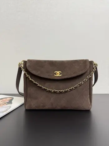 99546 麂皮邮差包 女士斜挎包 高仿香奈儿女包