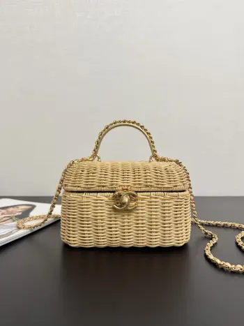 99557 竹编手柄包 女士斜挎包 高仿香奈儿女包