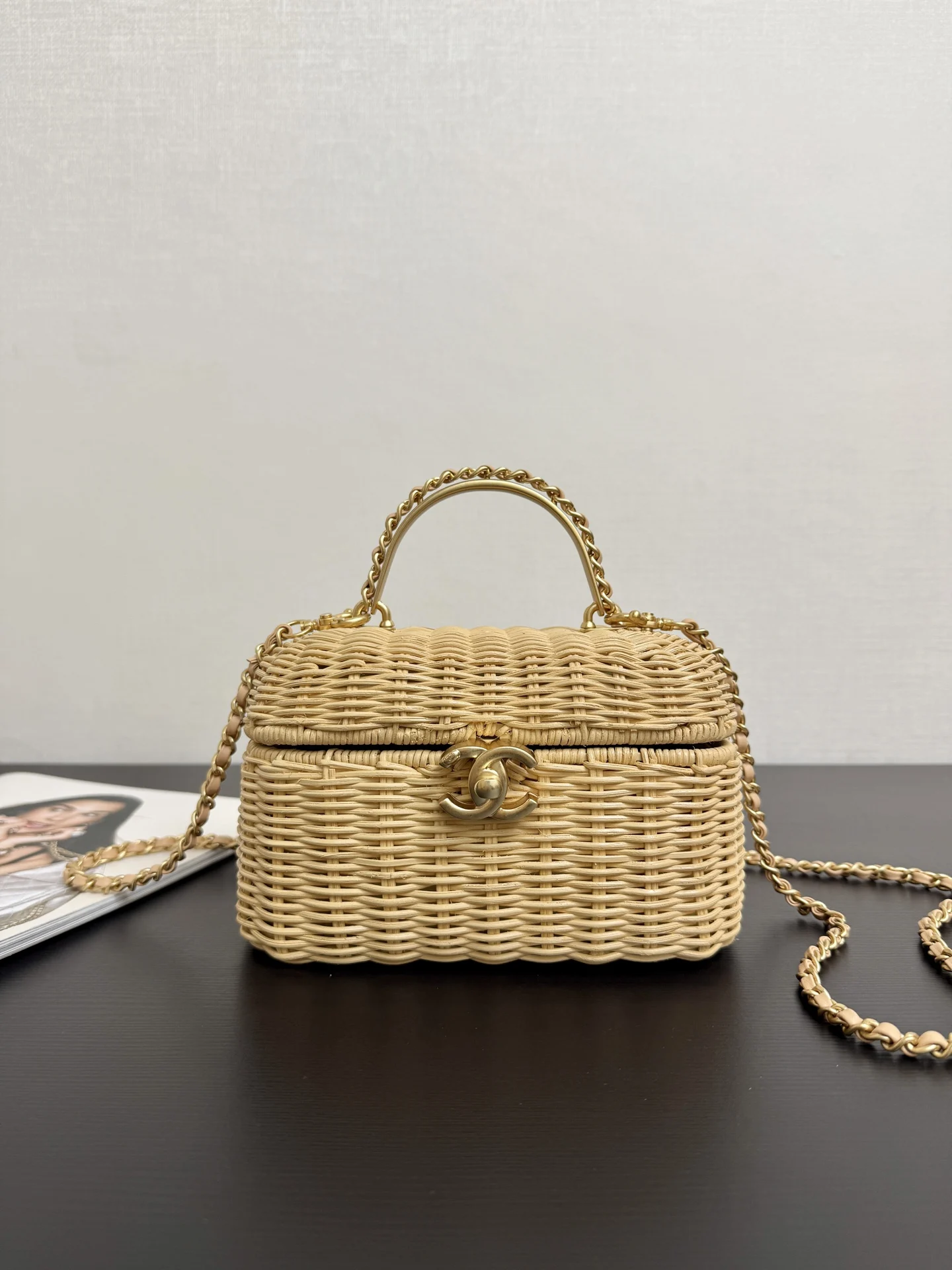 香奈儿 99557 竹编手柄包 女士斜挎包 香奈儿 99557 竹编手柄包 女士斜挎包