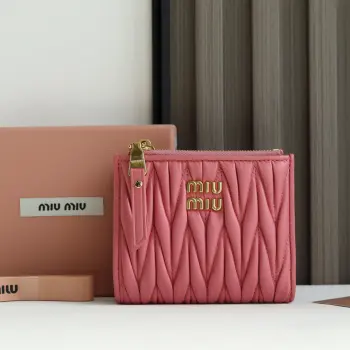 5MV017 新款羊皮小夹  钱夹 高仿缪缪钱包