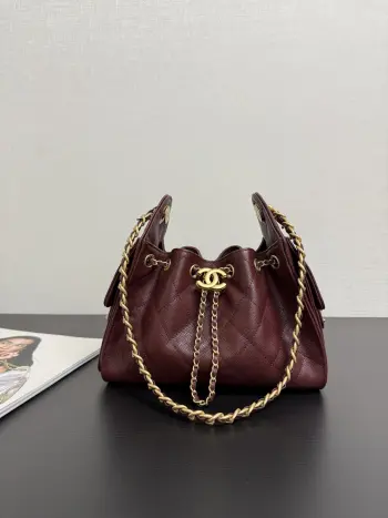 99480 麂皮水桶抽绳包 女士斜挎包 高仿香奈儿女包