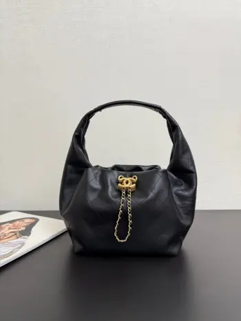 99532 开口抽绳嬉皮包 女士单肩包 高仿香奈儿女包