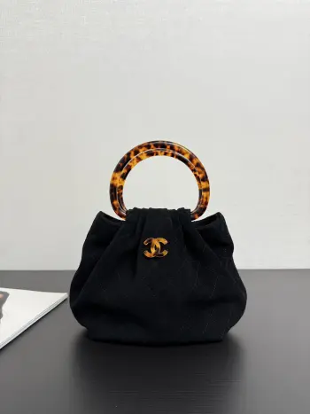99535 Tortoiseshell Handle Suede Small Bag Women s Handbag Replica Chanel womens bags