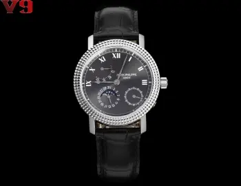 V9 巴黎钉纹立体方钉腕表 男士机械腕表 高仿百达翡丽男士腕表