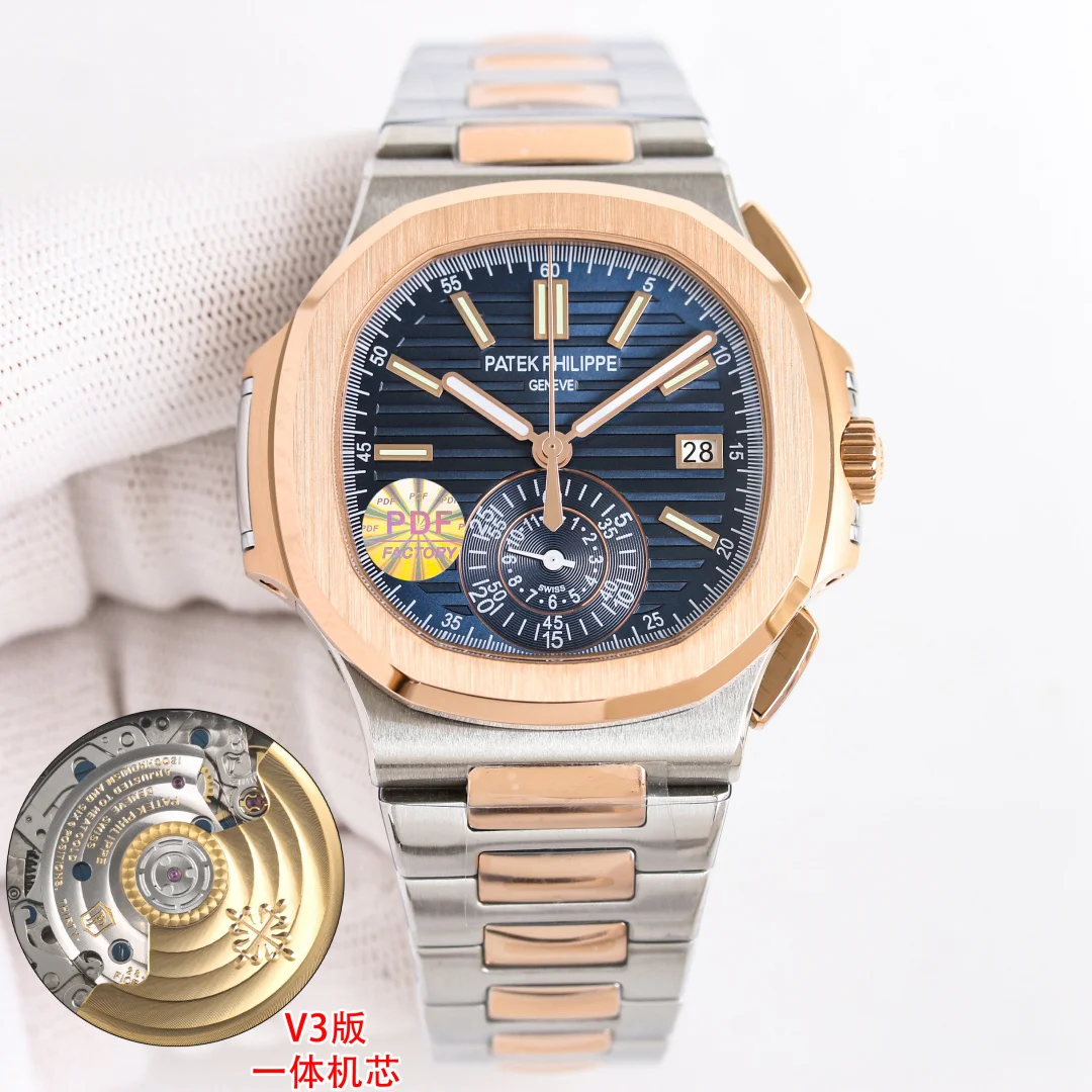 百达翡丽 5980 多功能计时码表  男士机械腕表