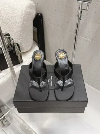 High-heeled thong sandals women s slippers Replica SAINT LAURENT Womens Sandals and Slides