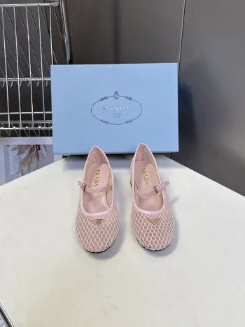 Spring and summer latest mesh Mary Jane chunky heel shoes women s casual shoes Replica Prada Womens Casual and Sneakers