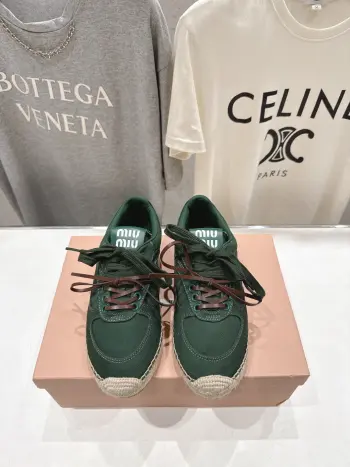 Canvas rope sole fisherman shoes women s loafers Replica MIU MIU Womens Loafers and Dress Shoes