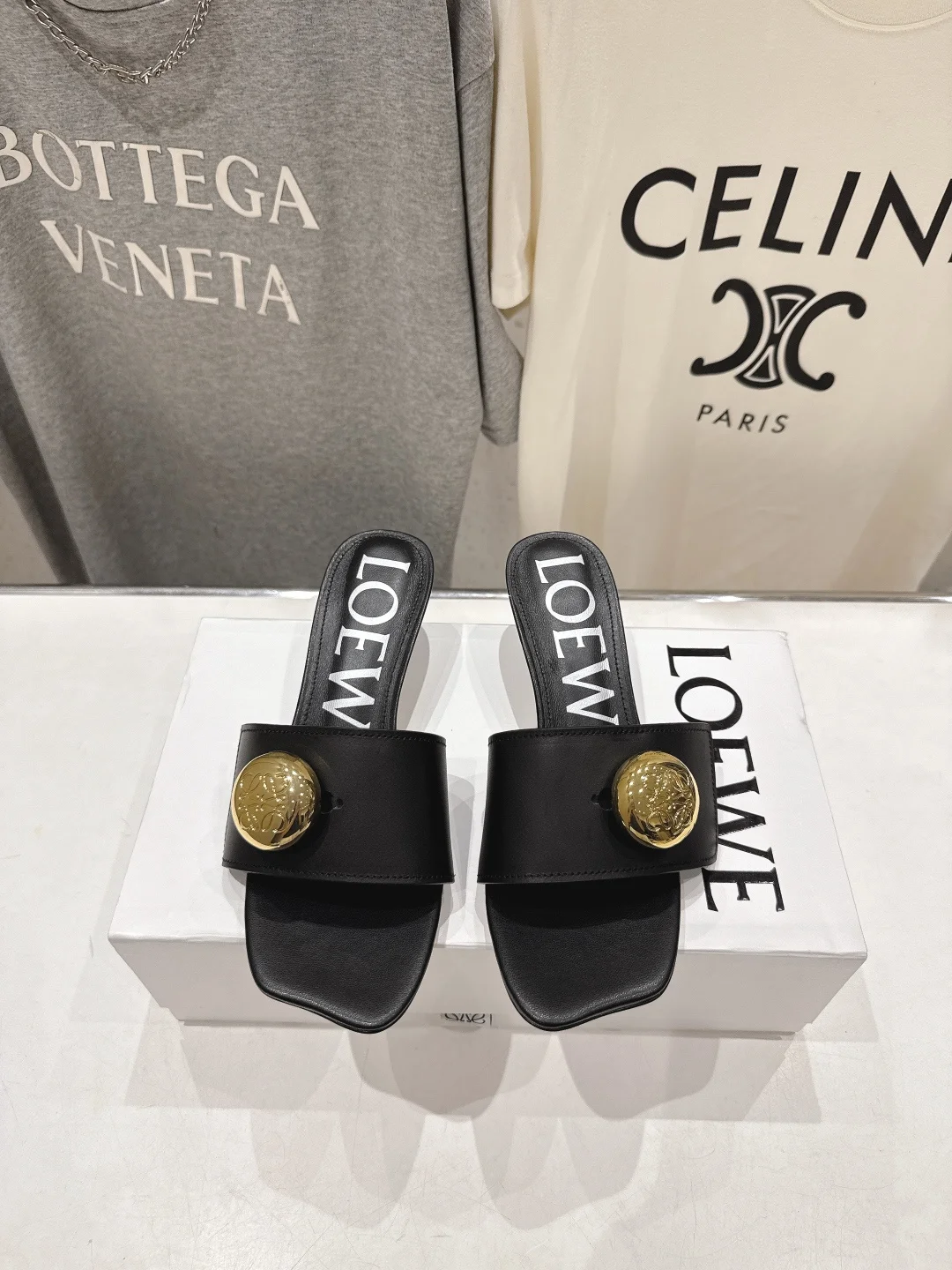 Loewe New Retro Style Beach High Heels Sandals Women s High Heels Slippers