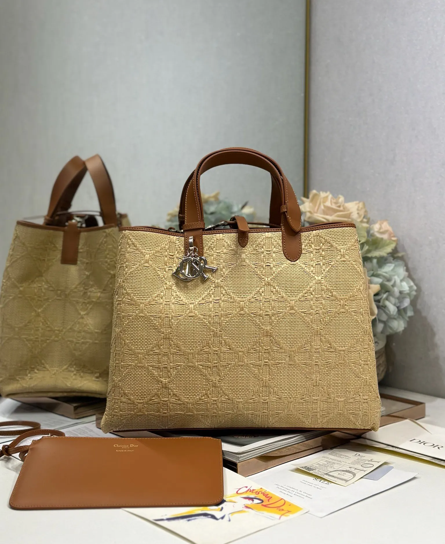 Dior 1188 Vertical Weave Handbag Women s Crossbody Bag