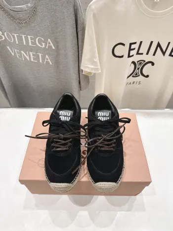 Canvas rope sole fisherman shoes women s loafers Replica MIU MIU Womens Loafers and Dress Shoes