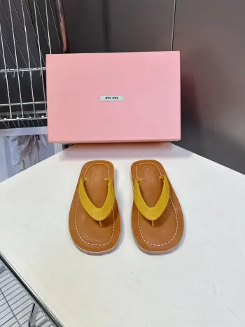 Spring and summer latest vintage flip-flops women s flip-flops Replica MIU MIU Womens Sandals and Slides