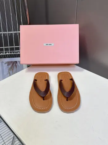 Spring and summer latest vintage flip-flops women s flip-flops Replica MIU MIU Womens Sandals and Slides