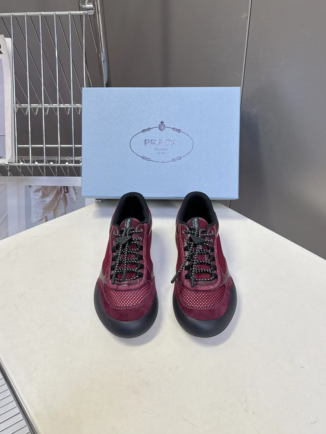 Prada Spring and summer latest couple s mesh breathable training casual shoes couple s casual shoes