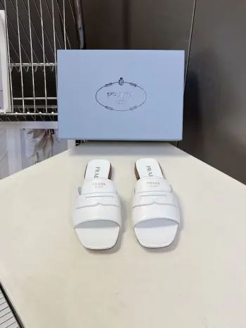 Spring and summer latest square-toe slide sandals women s slippers Replica Prada Womens Sandals and Slides