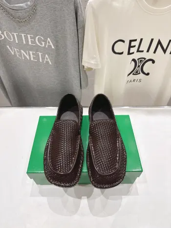 New Style Knotted Mary Jane Flat Shoes Loafers Couple Loafers Replica Bottega Veneta Mens Loafers and Dress Shoes