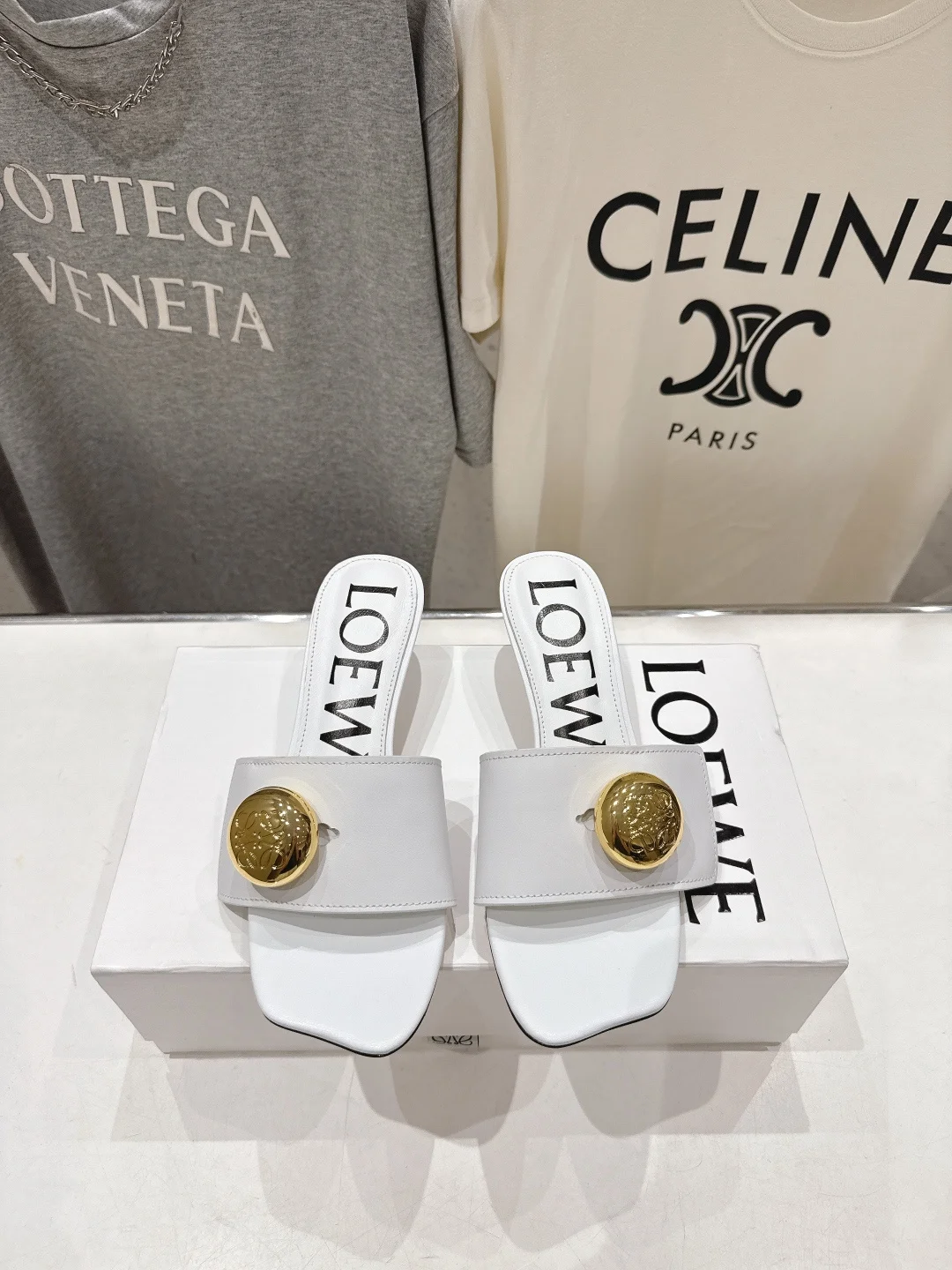 Loewe New Retro Style Beach High Heels Sandals Women s High Heels Slippers