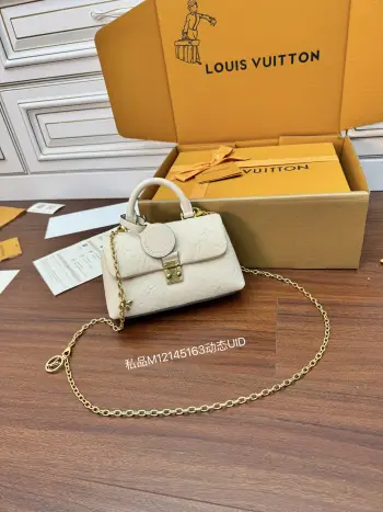 M12145 Imported Diamond Fabric Handbag Women s Crossbody Bag Replica Louis Vuitton womens bags