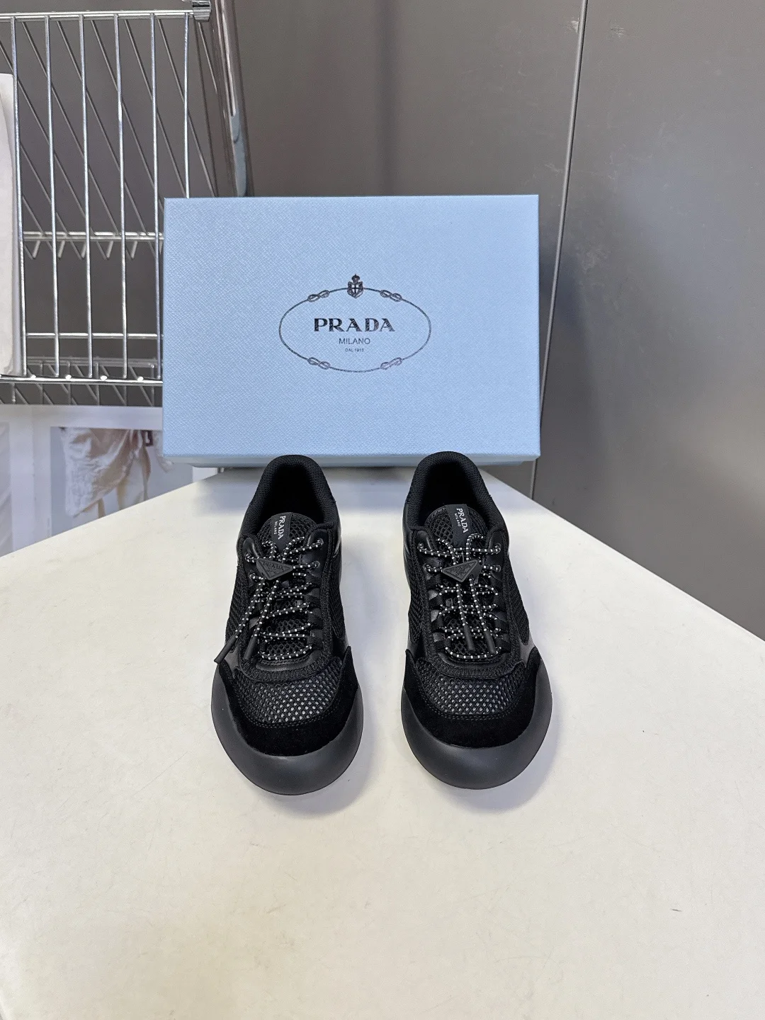 Prada Spring and summer latest couple mesh breathable training casual shoes couple casual shoes