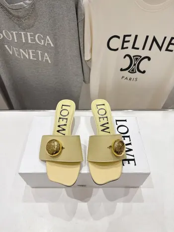 New Retro Style Beach High Heels Sandals Women s High Heels Slippers Replica Loewe Womens Sandals and Slides
