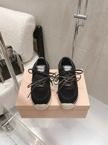 Spring and summer latest style straw-soled training shoes fisherman shoes fisherman shoes Replica MIU MIU Mens Casual and Sneakers