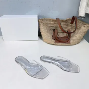 Jelly sandals with kitten heels, thong flip-flops, beach shoes, women s slippers Replica THE ROW Womens Sandals and Slides
