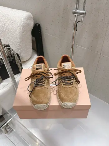 Spring and summer latest style straw-soled training shoes fisherman shoes fisherman shoes Replica MIU MIU Mens Casual and Sneakers