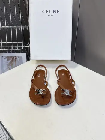 New Arc de Triomphe Metal Buckle Flip-Flops Women s Sandals Replica Celine Womens Sandals and Slides