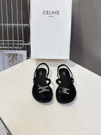 New Arc de Triomphe Metal Buckle Flip-Flops Women s Sandals Replica Celine Womens Sandals and Slides