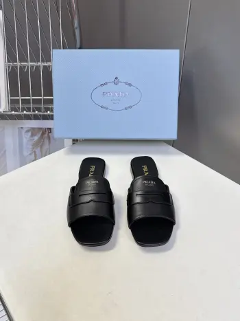 Spring and summer latest square-toe slide sandals for women Replica Prada Womens Sandals and Slides