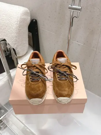 Spring and summer latest style straw-soled training shoes fisherman shoes fisherman shoes Replica MIU MIU Mens Casual and Sneakers