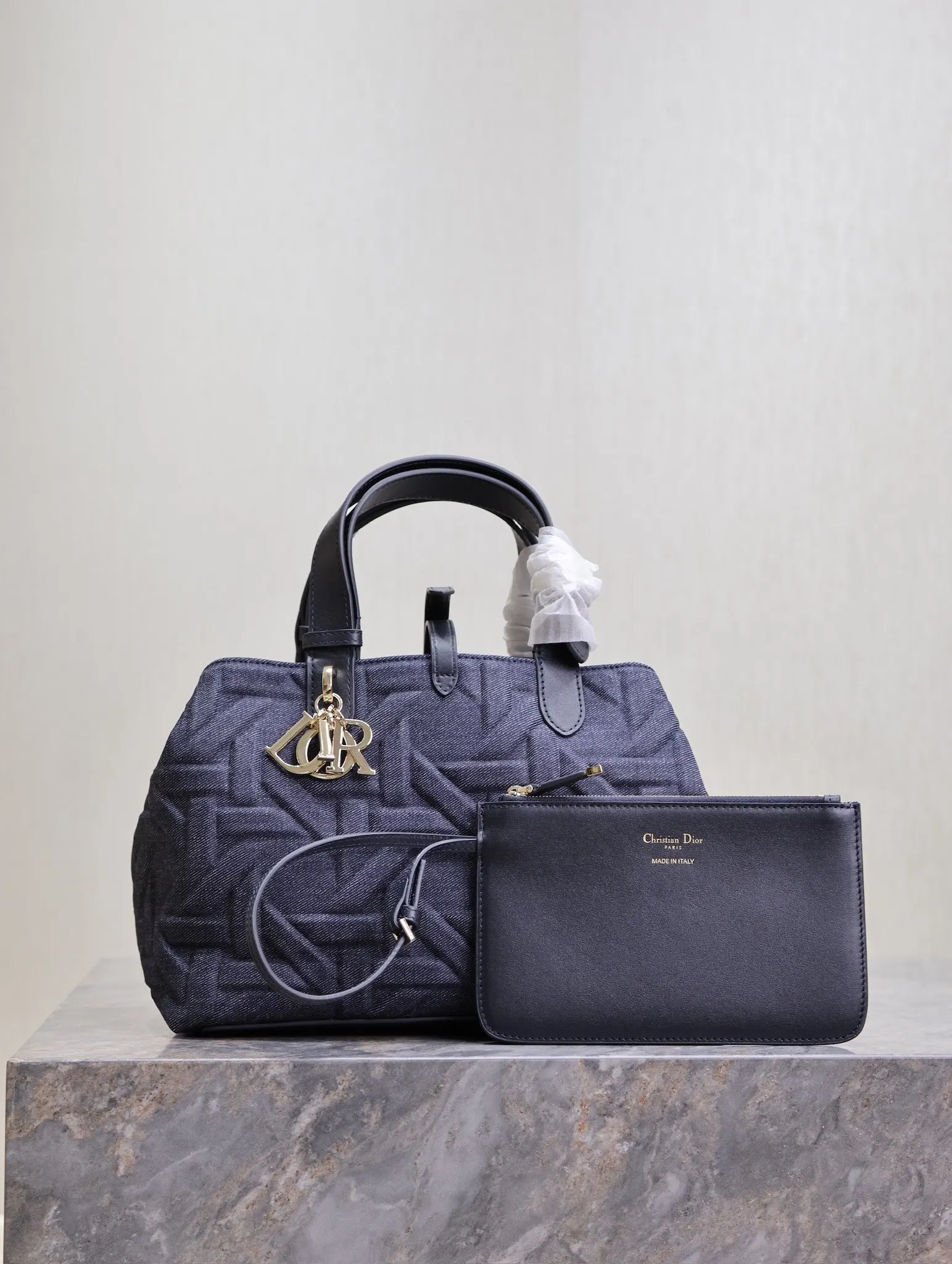 Dior 1188 Denim Pressed Vine Check Women s Shoulder Bag Dior 1188 Denim Pressed Vine Check Women s Shoulder Bag