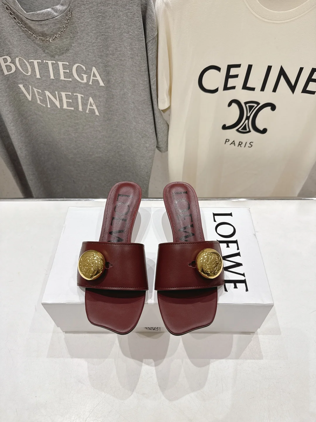 Loewe New Retro Style Beach High Heels Sandals Women s High Heels Slippers