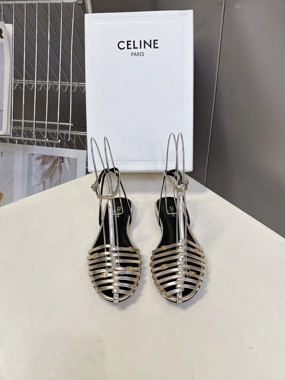 Celine Spring and Summer Roman Style Woven Open-Toe Sandals for Women